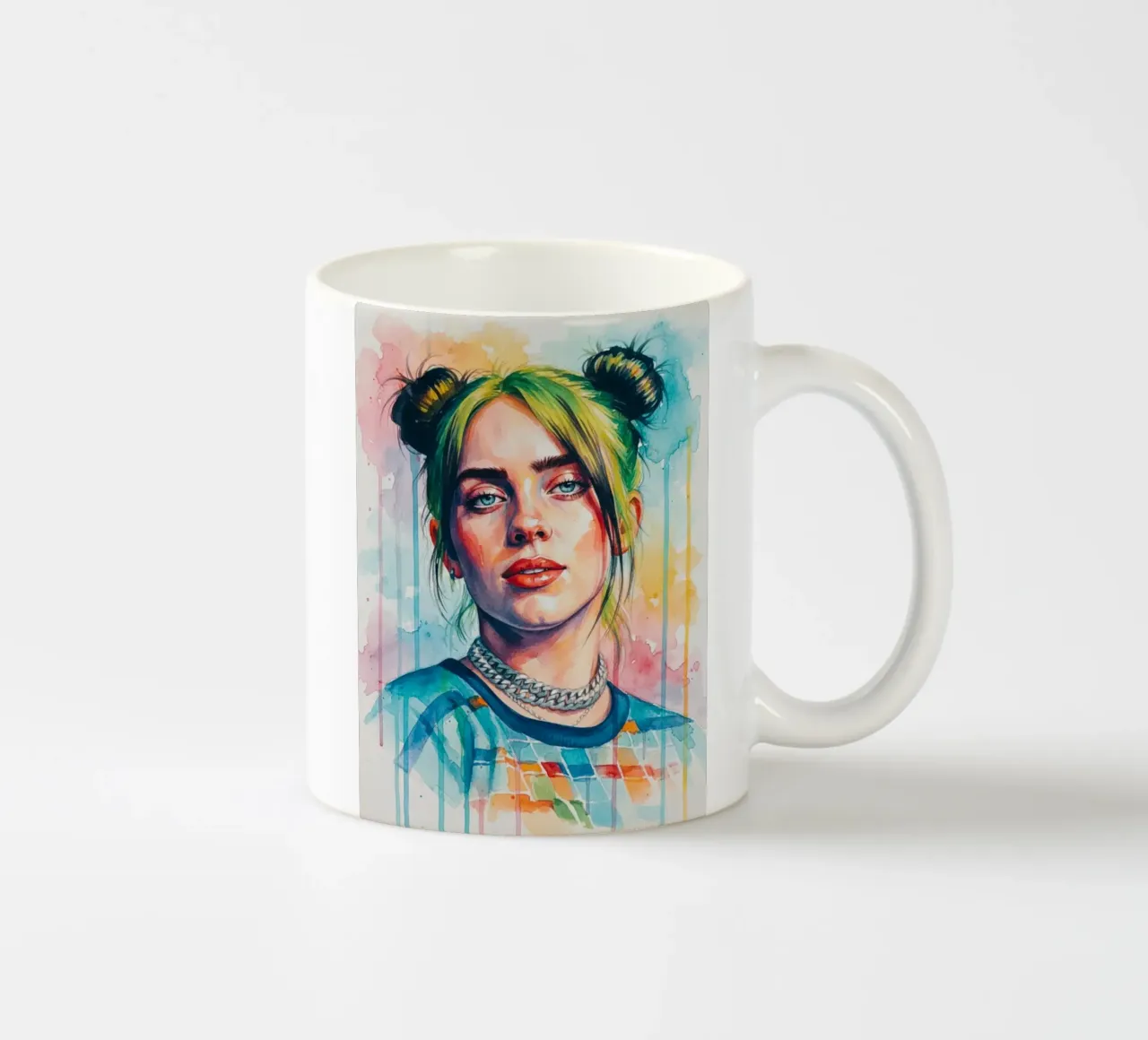 L'arte colorata di Billie Eilish tazza in ceramica da Kalis