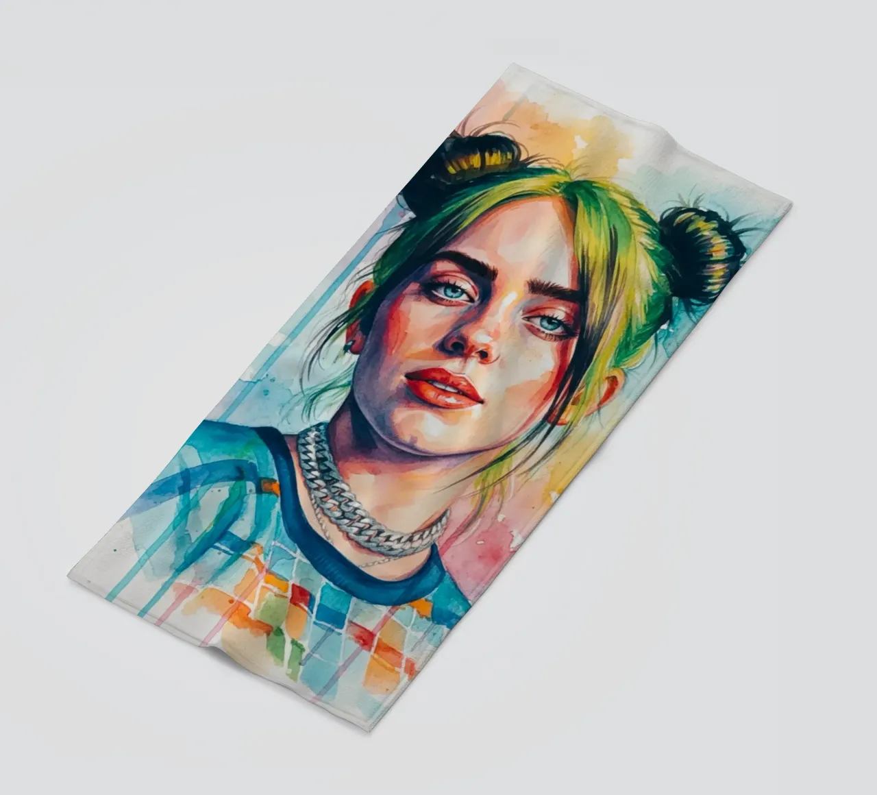 L'arte colorata di Billie Eilish telo mare da Kalis