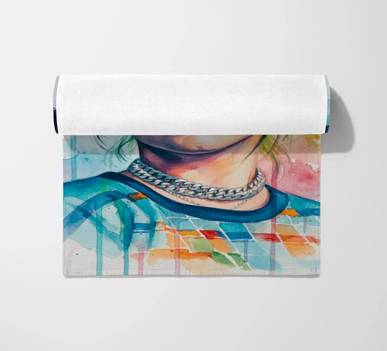 L'arte colorata di Billie Eilish telo mare da Kalis