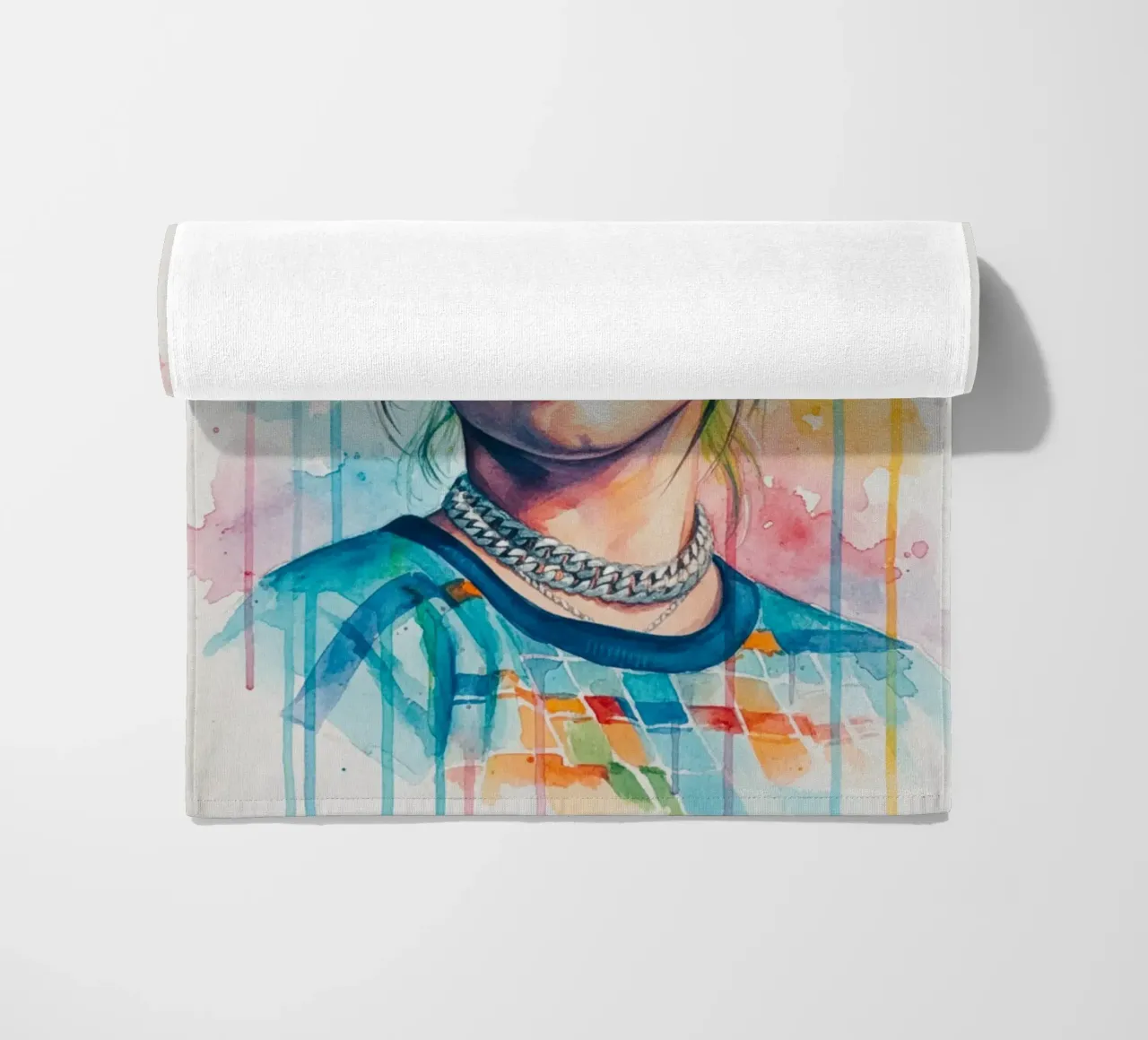 L'arte colorata di Billie Eilish telo mare da Kalis