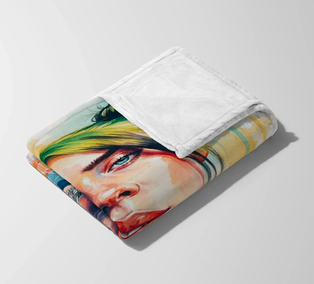 L'arte colorata di Billie Eilish coperta in pile da Kalis