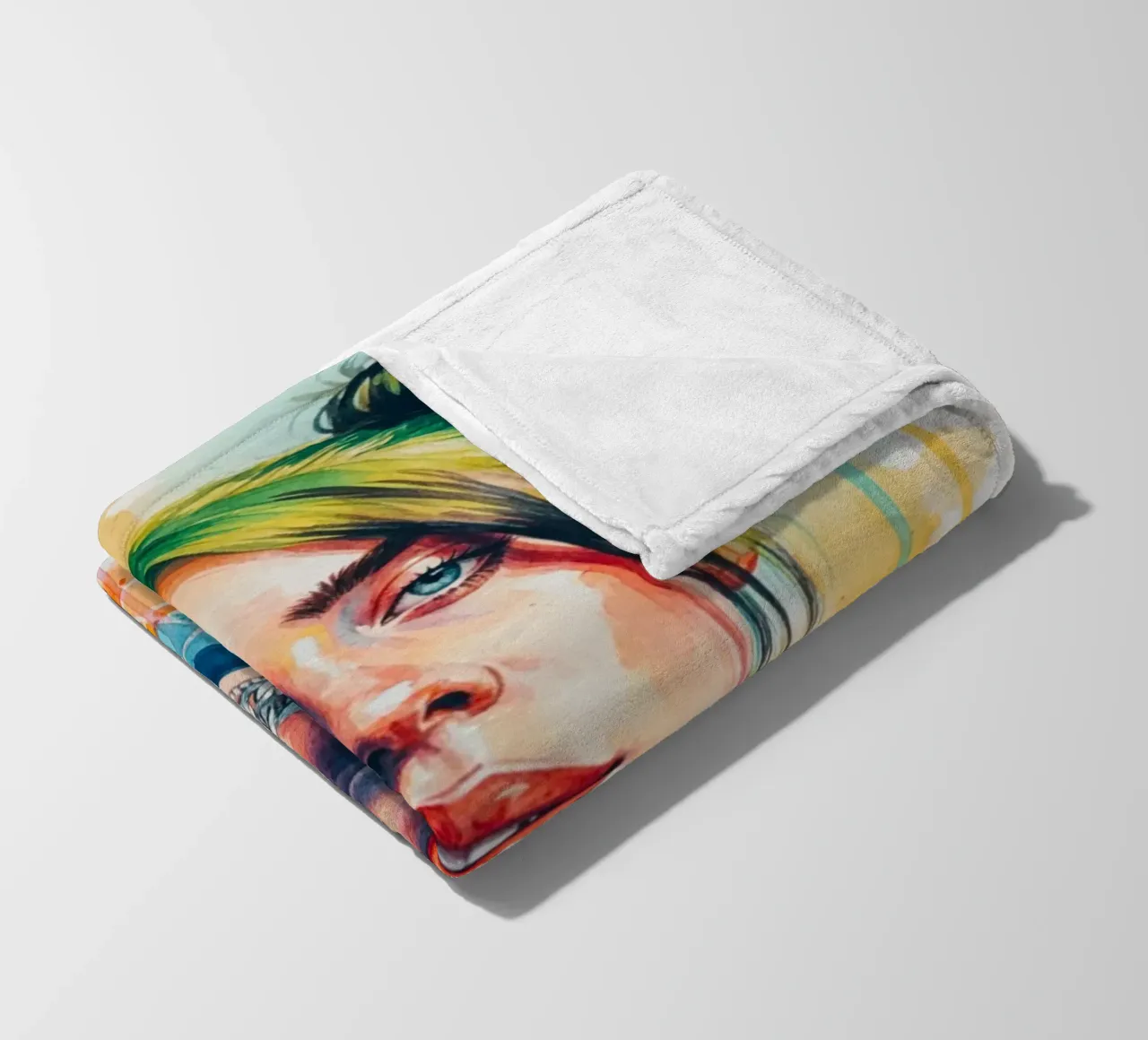 L'arte colorata di Billie Eilish coperta in pile da Kalis