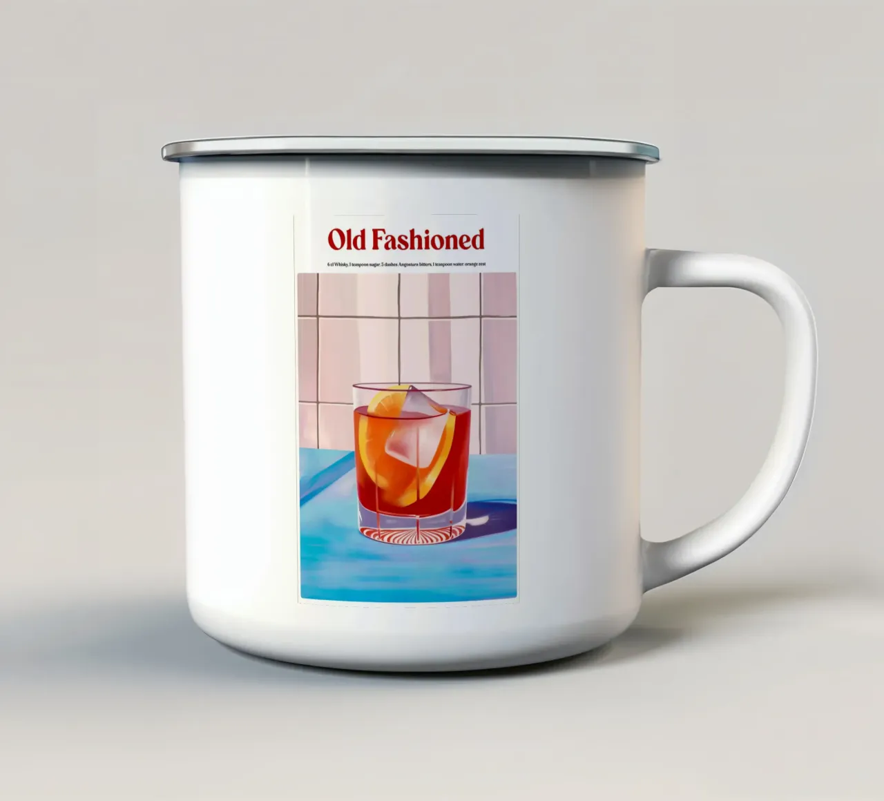 Boho Poster Club 1 Old Fashioned tazza in smalto da Boho Print Collection
