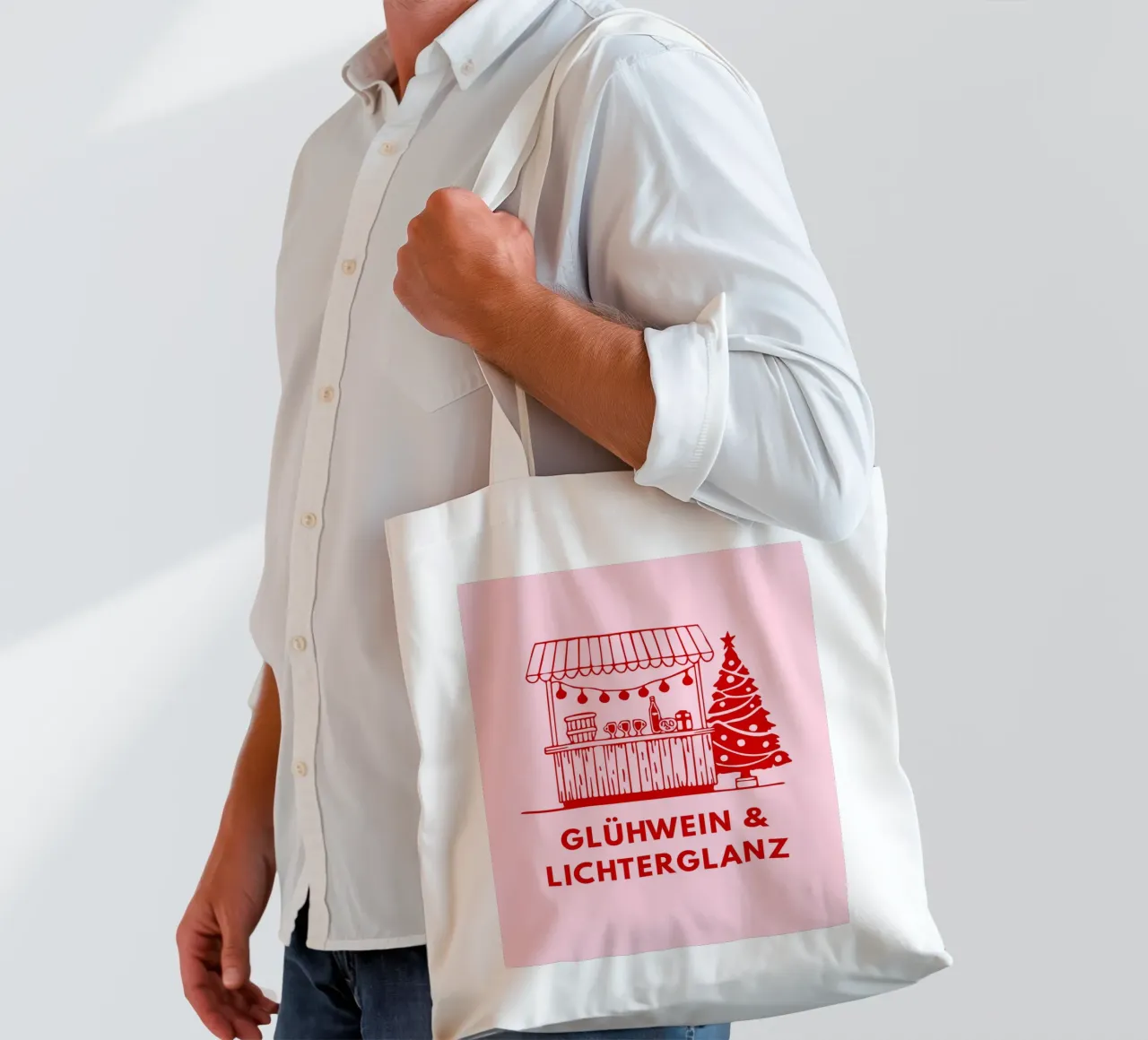 Glühwein & Lichterglanz borsa in juta da DigiWunderwerk