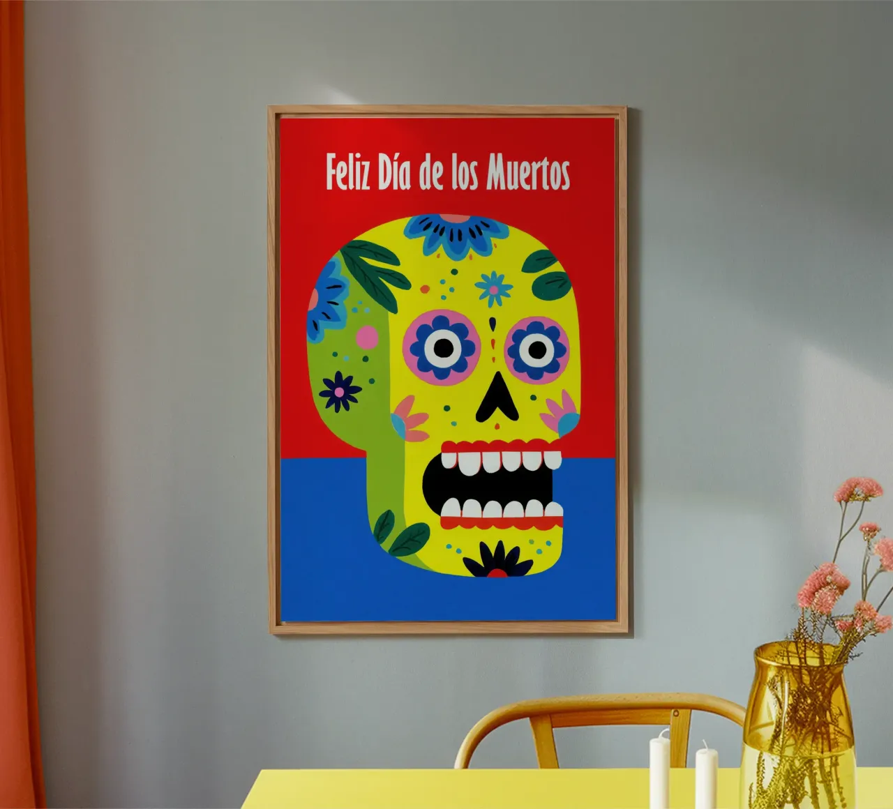 Feliz Día de los Muertos | Folk Pop Art alluminio dibond da Autofocus