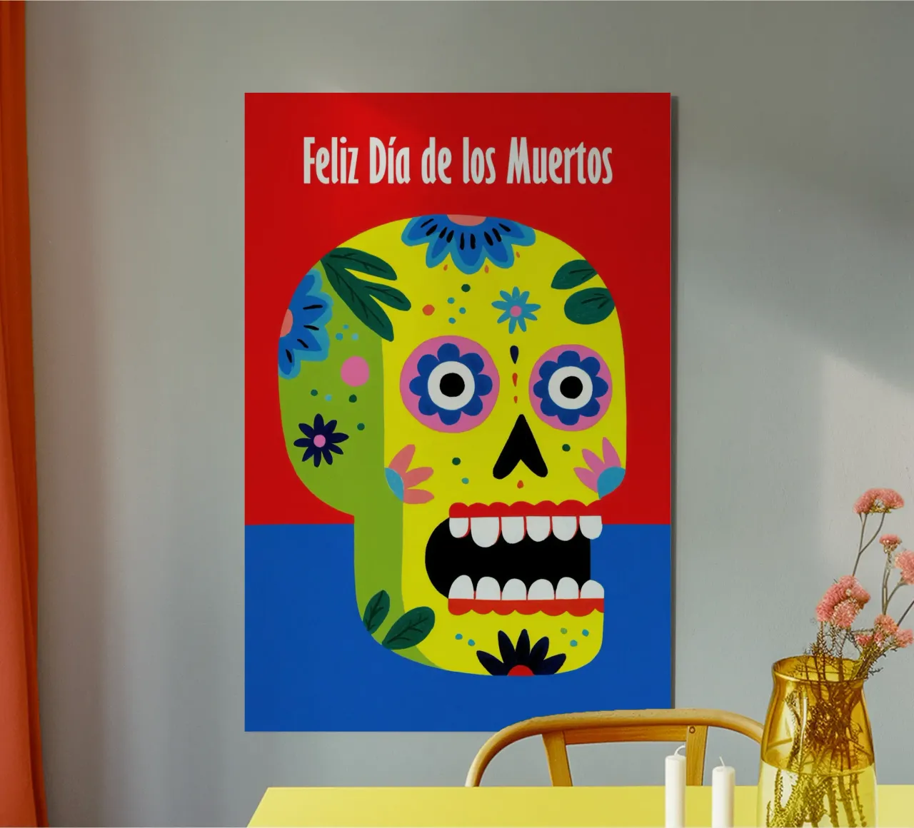 Feliz Día de los Muertos | Folk Pop Art alluminio dibond da Autofocus