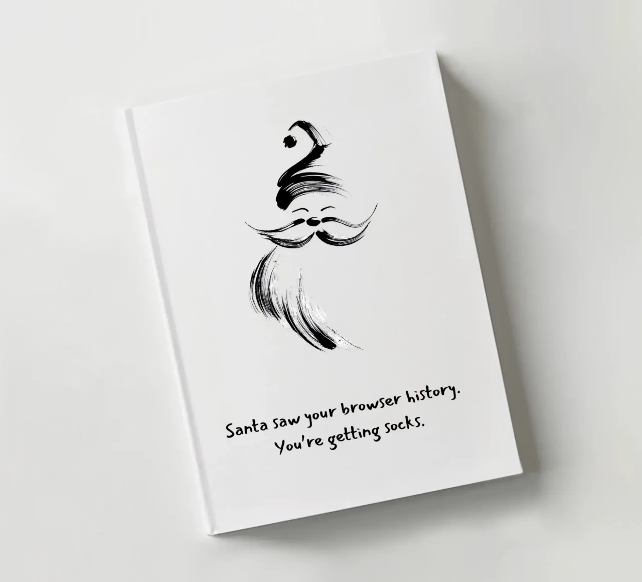 Citation du Père Noël dessinée à la main carnet de notes de Imaginative
