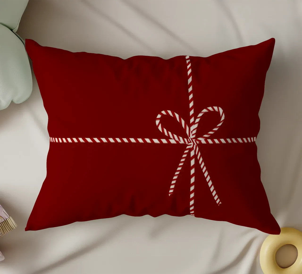 Geschenk Rot mit Schleife cuscino da Sophie Augustin Illustration