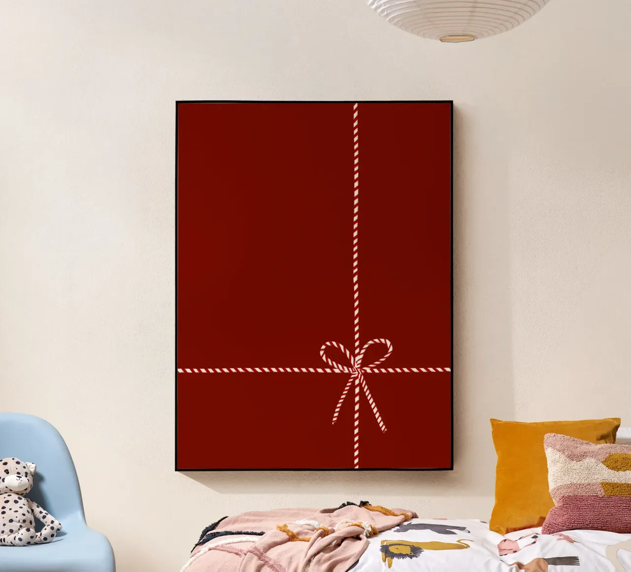 Geschenk Rot mit Schleife plexiglass da Sophie Augustin Illustration