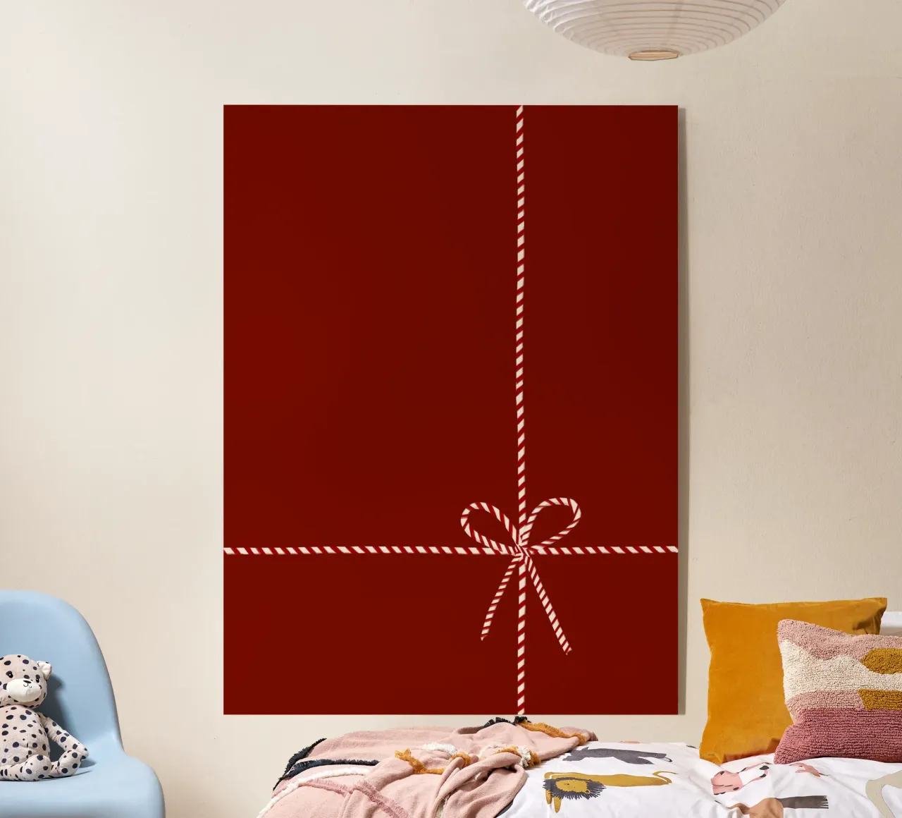 Geschenk Rot mit Schleife plexiglass da Sophie Augustin Illustration
