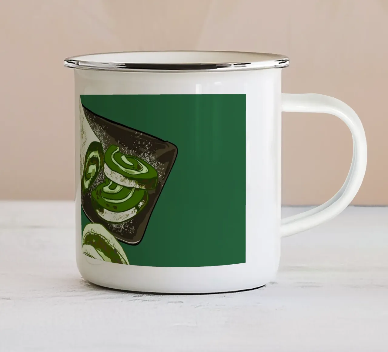 Club Matcha tazza in smalto da EDMPROJECT