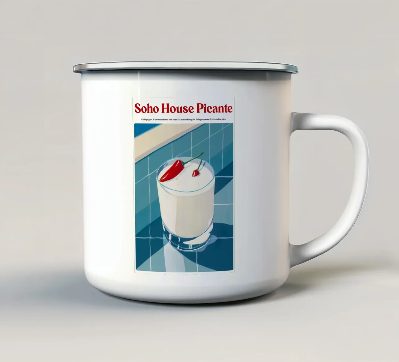 Boho Poster Club 1 Soho House Picante tazza in smalto da Boho Print Collection