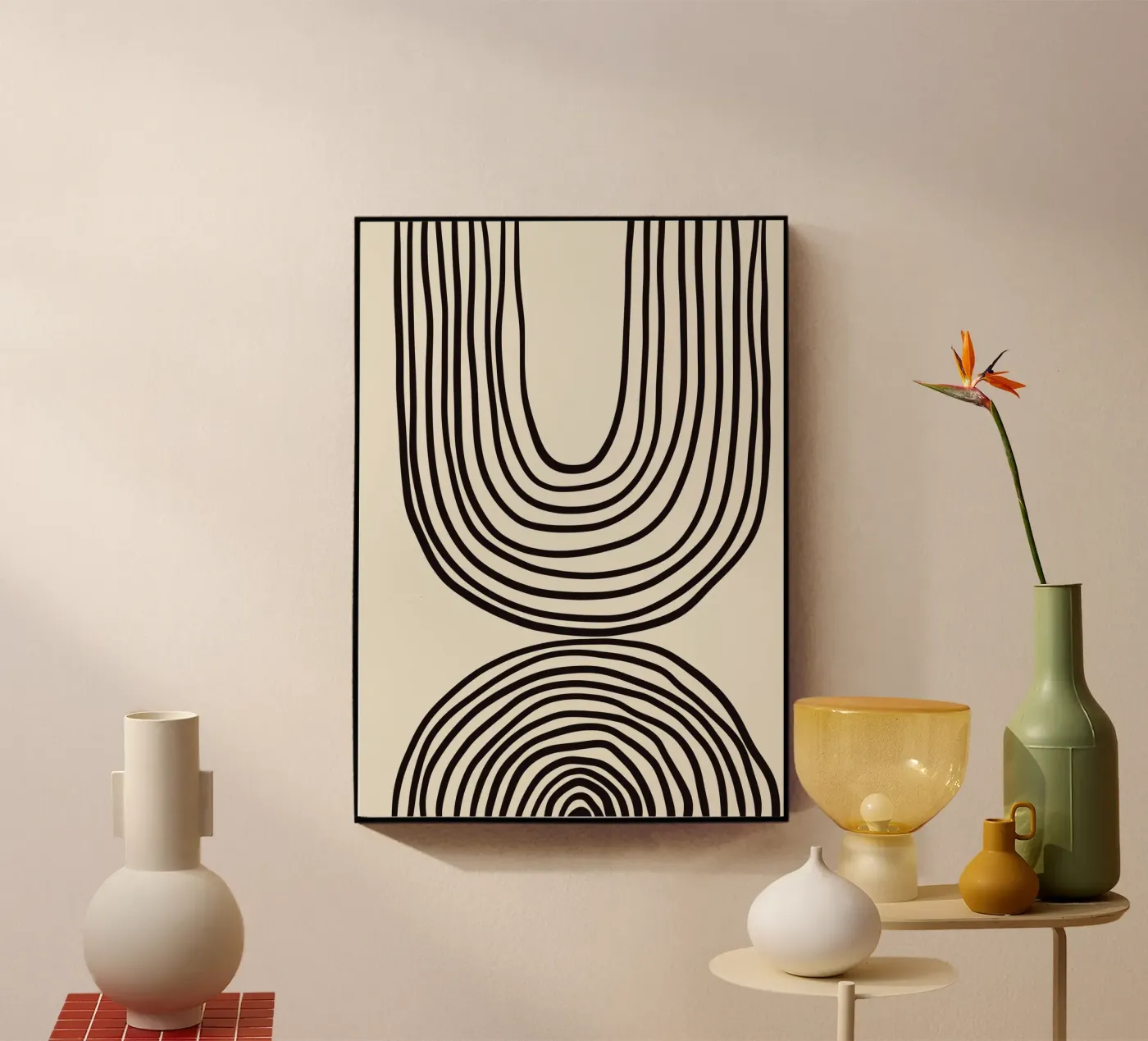 Abstract Lines Acryl-Glas von Shapes and Flowers