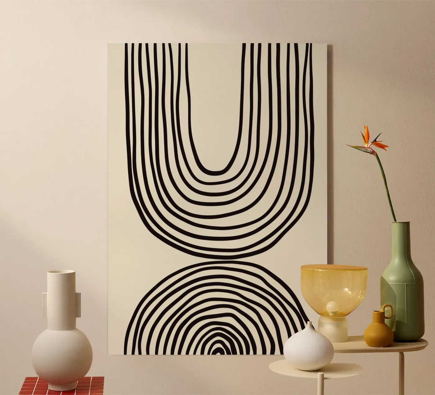 Abstract Lines Acryl-Glas von Shapes and Flowers