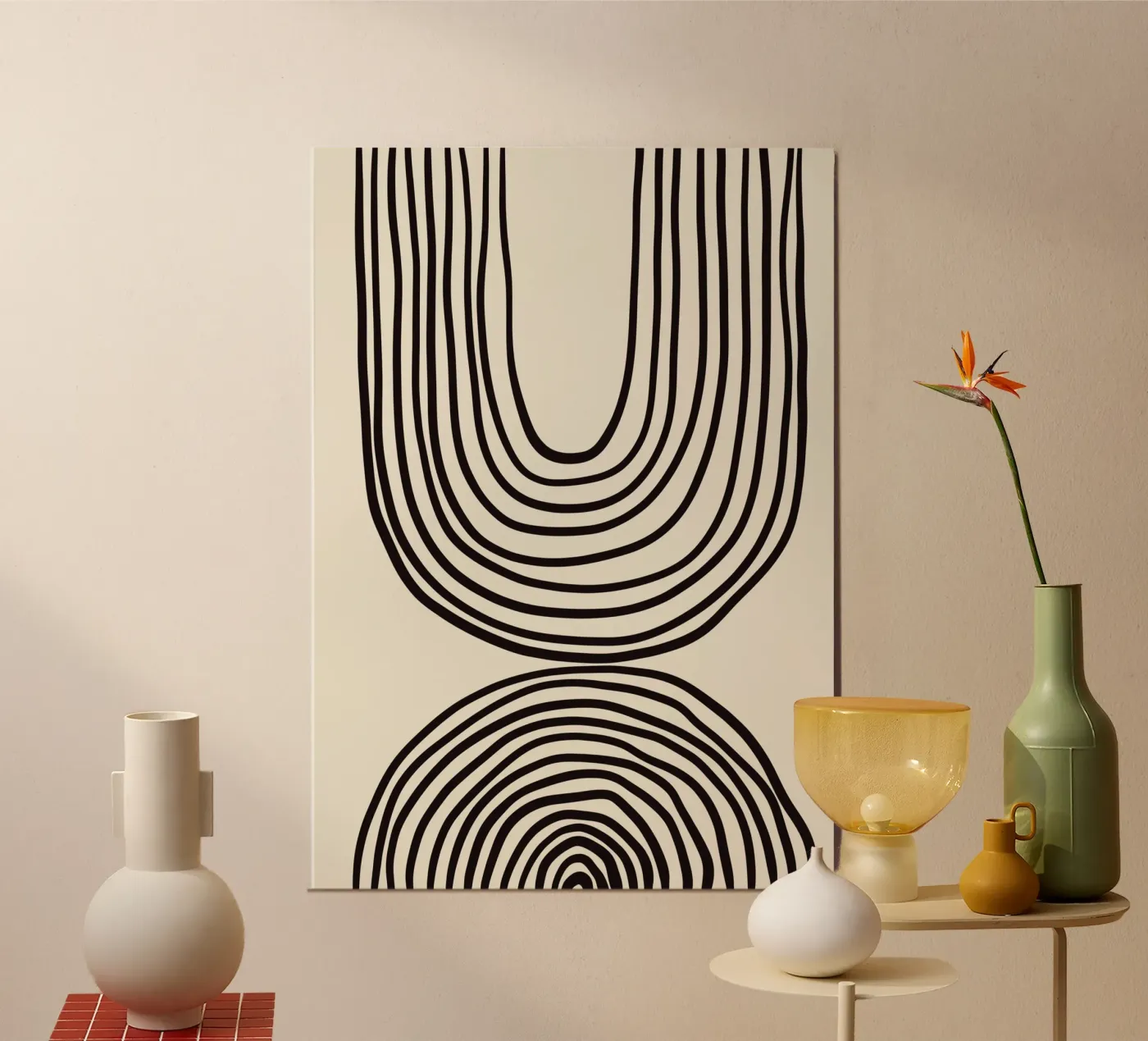 Linee astratte alluminio dibond da Shapes and Flowers