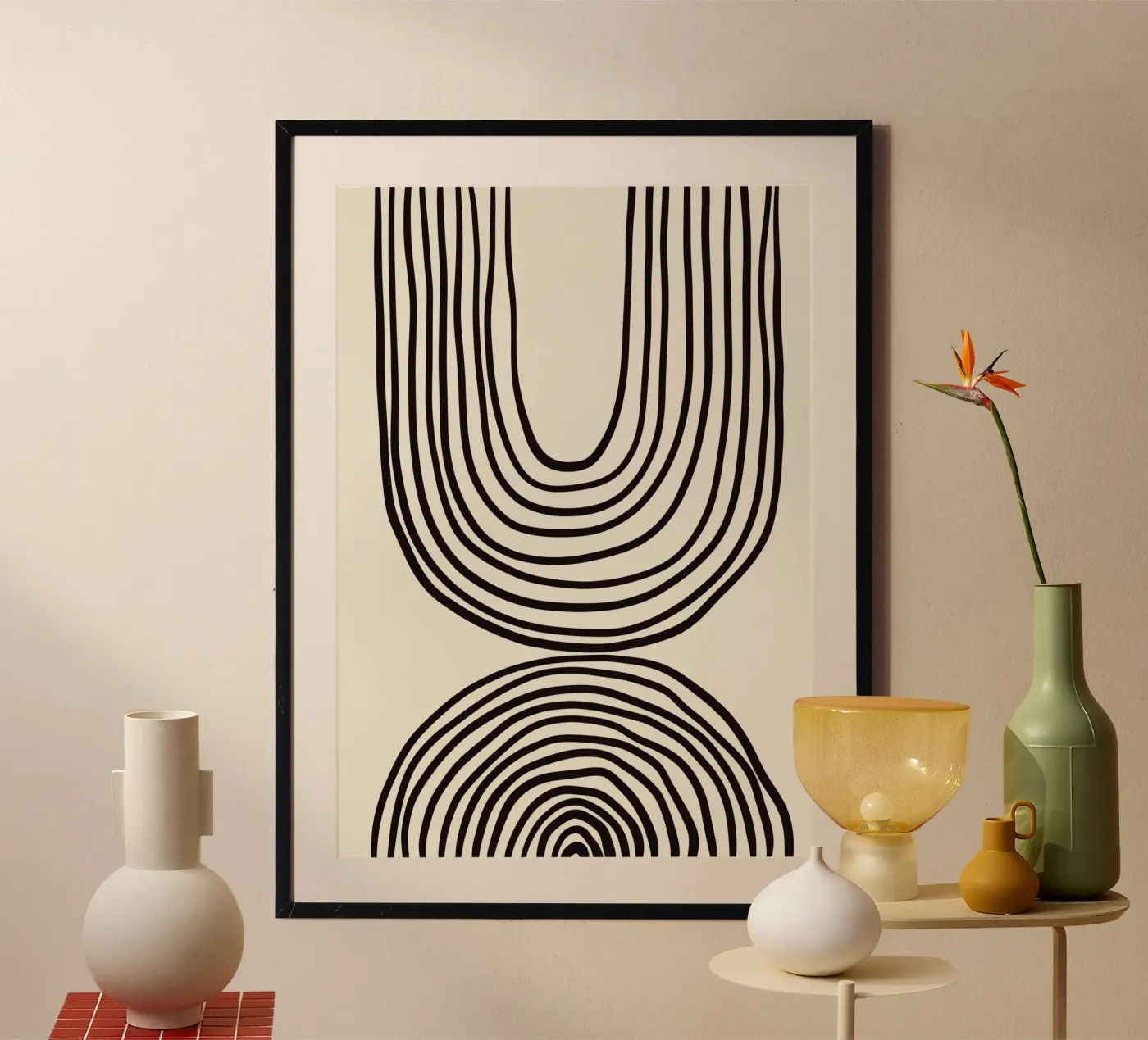 Linee astratte poster da Shapes and Flowers