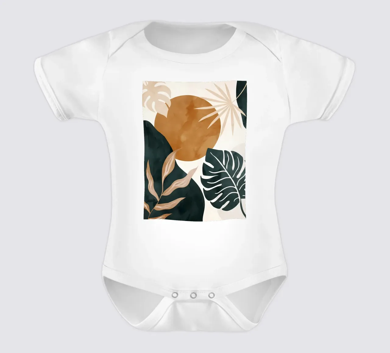 BOTANICA TROPICALE body neonato maniche corte da Locquinn Fuller
