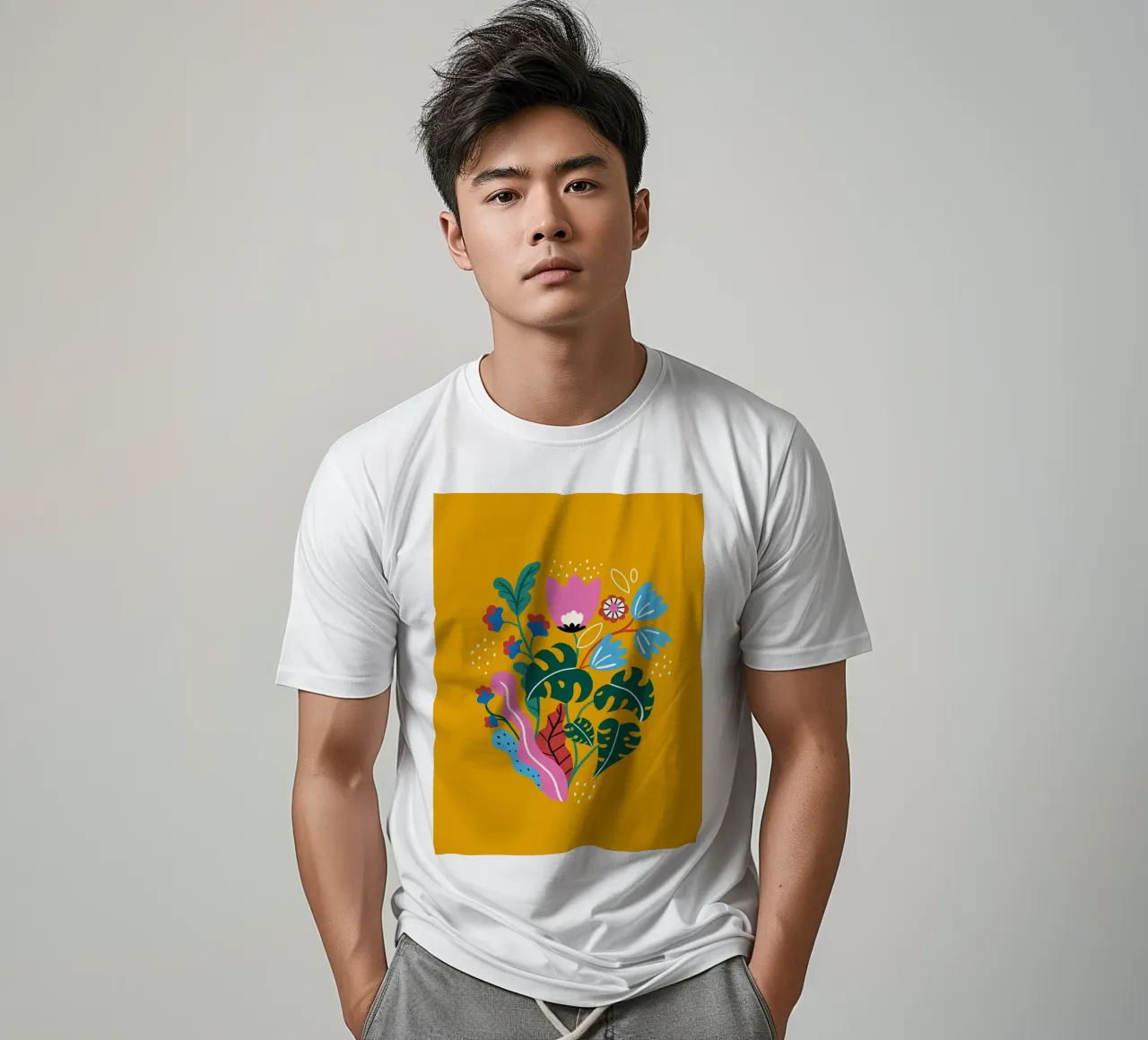 Fiori botanici gialli t-shirt da Locquinn Fuller