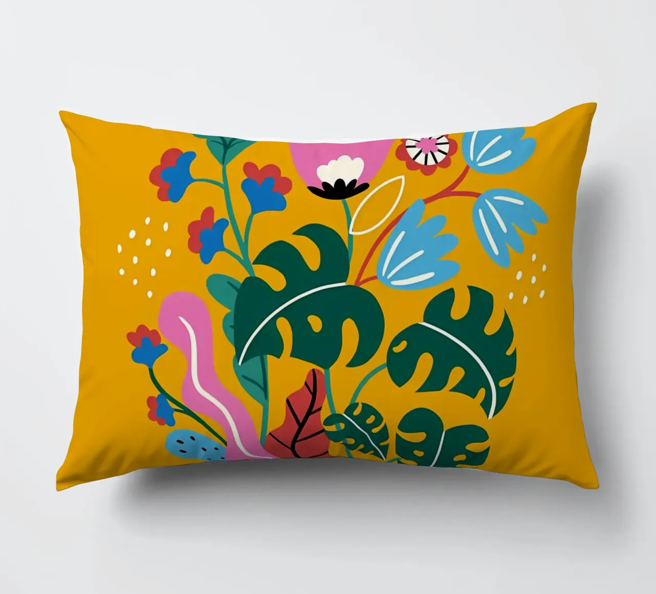 Fiori botanici gialli cuscino da Locquinn Fuller