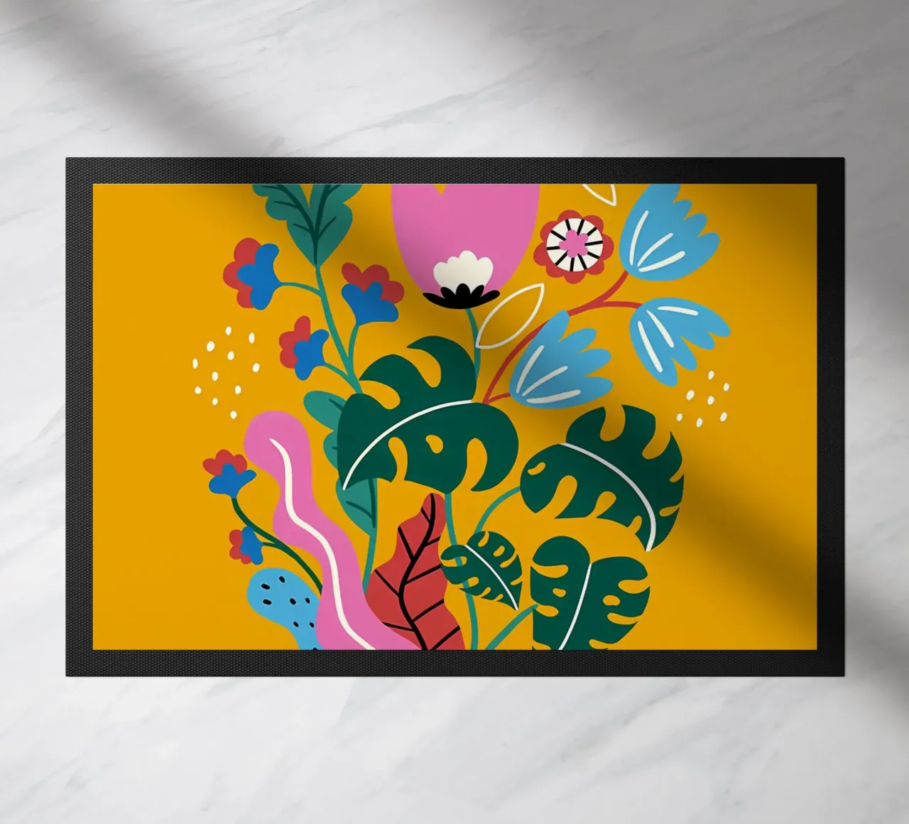 Fiori botanici gialli zerbino da Locquinn Fuller