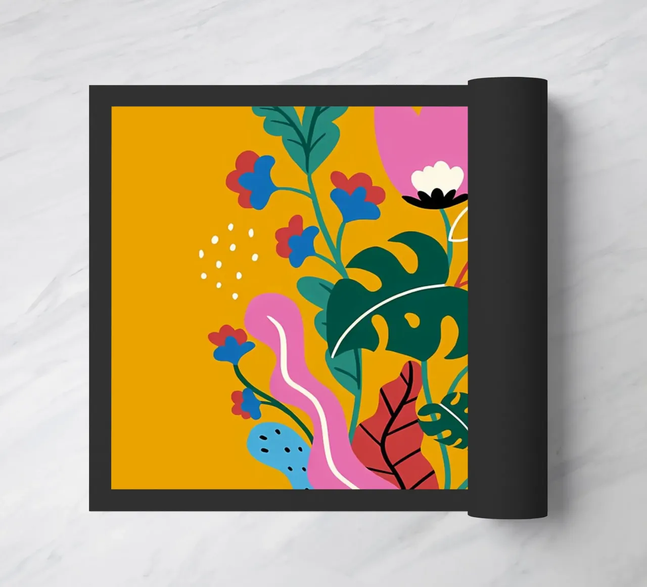 Fiori botanici gialli zerbino da Locquinn Fuller