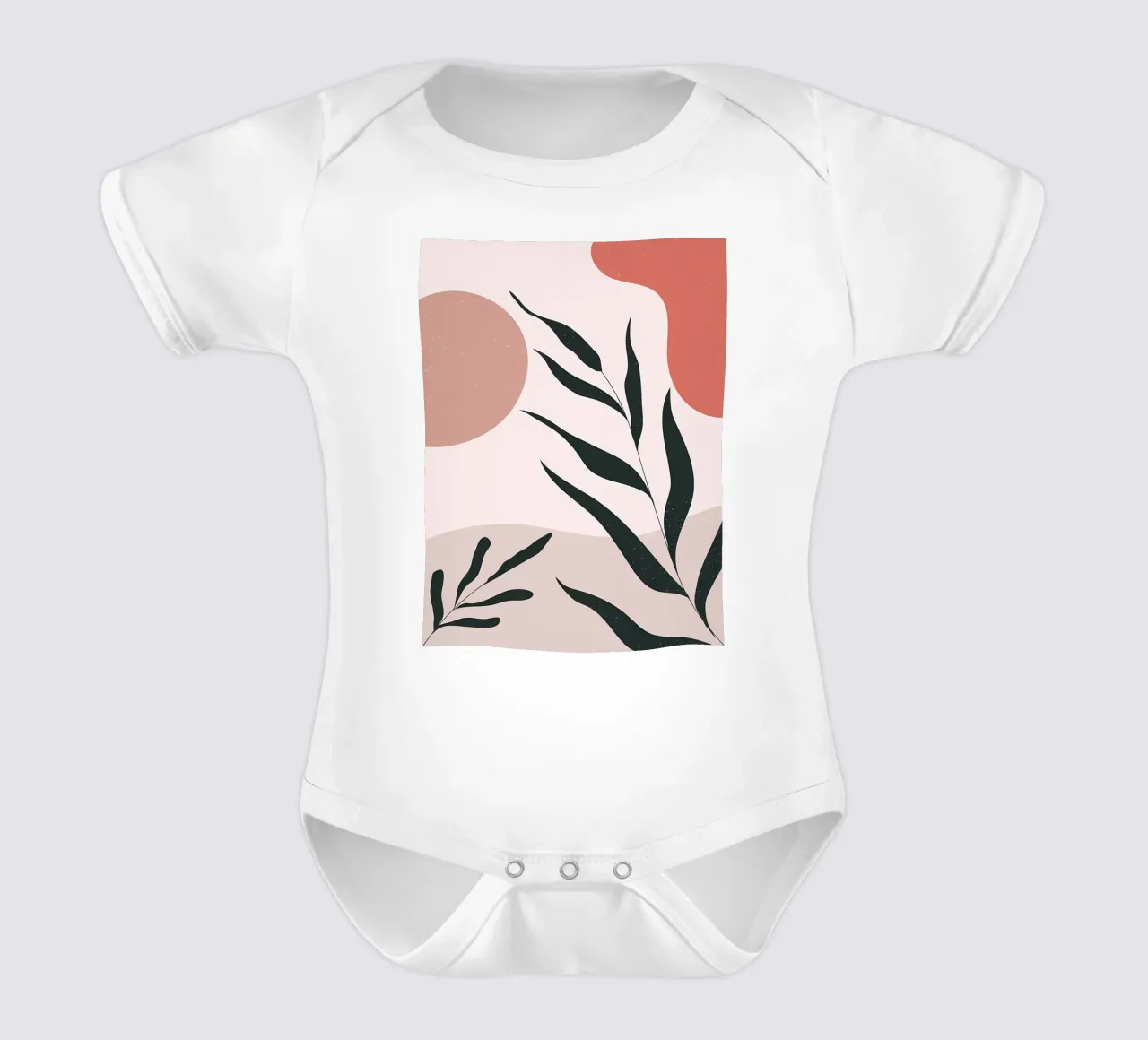 Abstract Minimal Boho Art short-sleeve baby romper by Locquinn Fuller