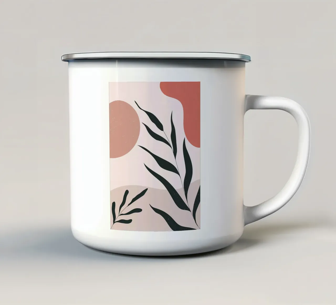 Abstrait Minimal Boho Art mug en émail de Locquinn Fuller