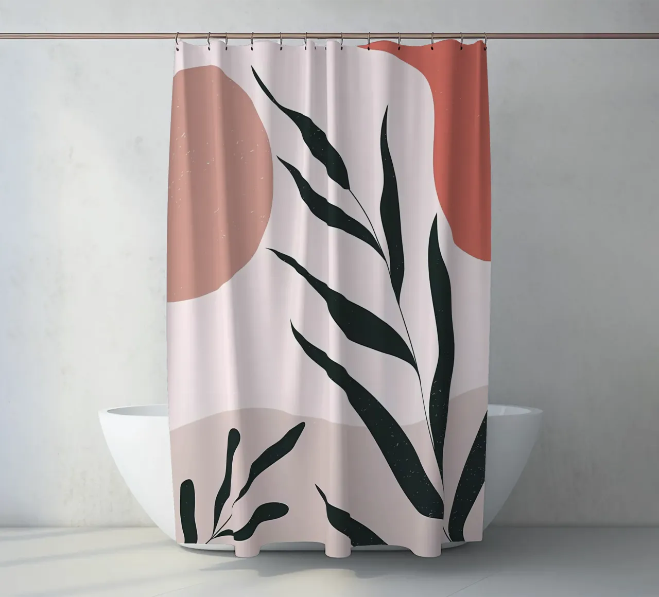 Abstracte Minimal Boho Kunst douchegordijn van Locquinn Fuller