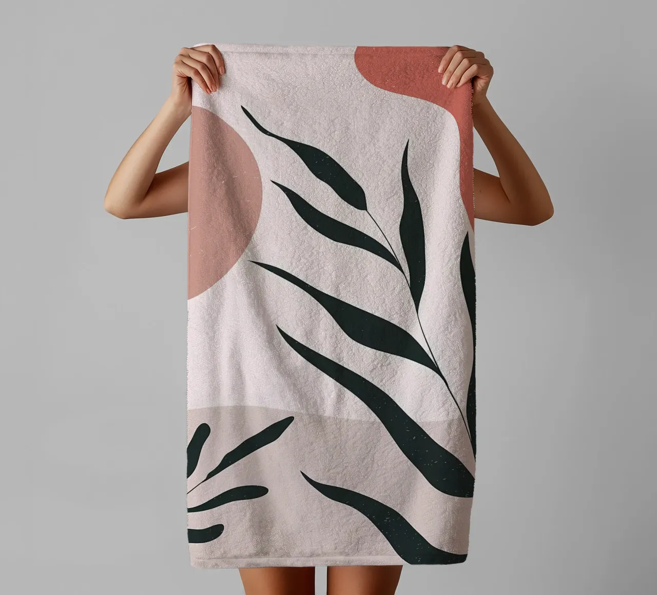 Abstrakte Minimal Boho Kunst Handtuch von Locquinn Fuller