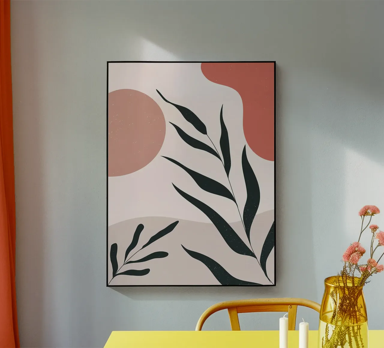 Abstracte Minimal Boho Kunst acryl van Locquinn Fuller