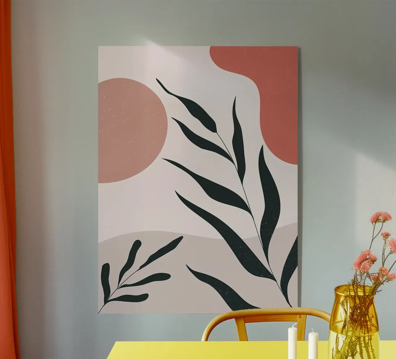 Abstracte Minimal Boho Kunst acryl van Locquinn Fuller