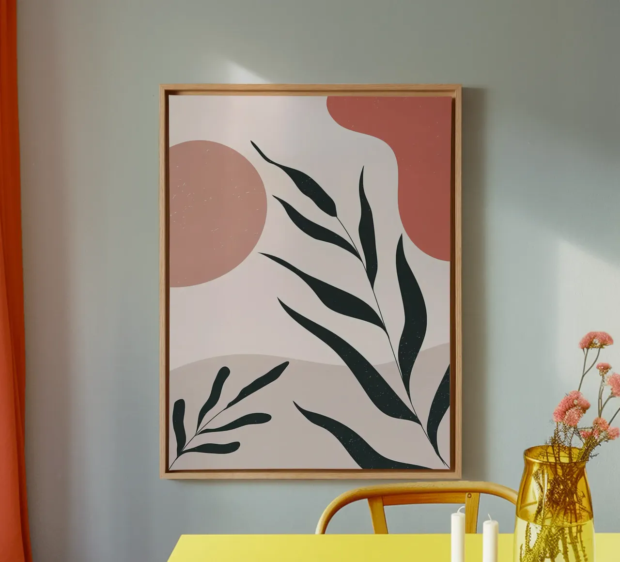Abstracte Minimal Boho Kunst canvas van Locquinn Fuller