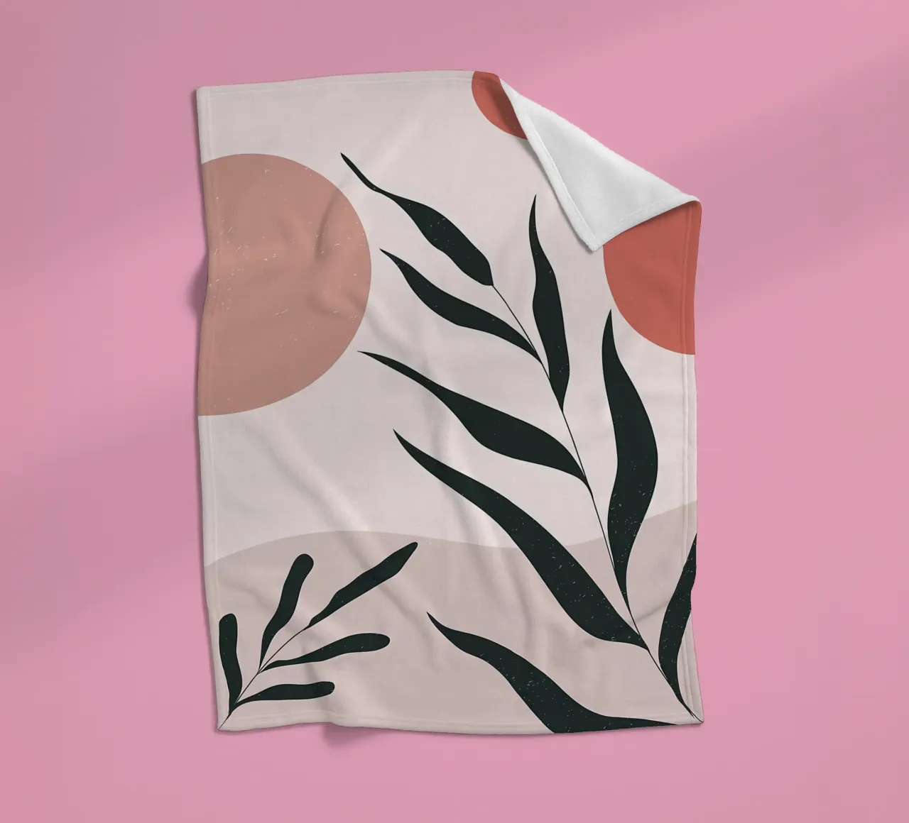 Abstract Minimal Boho Art fleece blanket by Locquinn Fuller