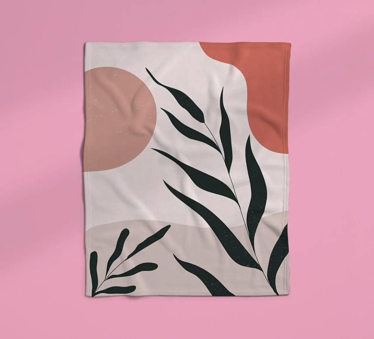 Abstract Minimal Boho Art fleece blanket by Locquinn Fuller