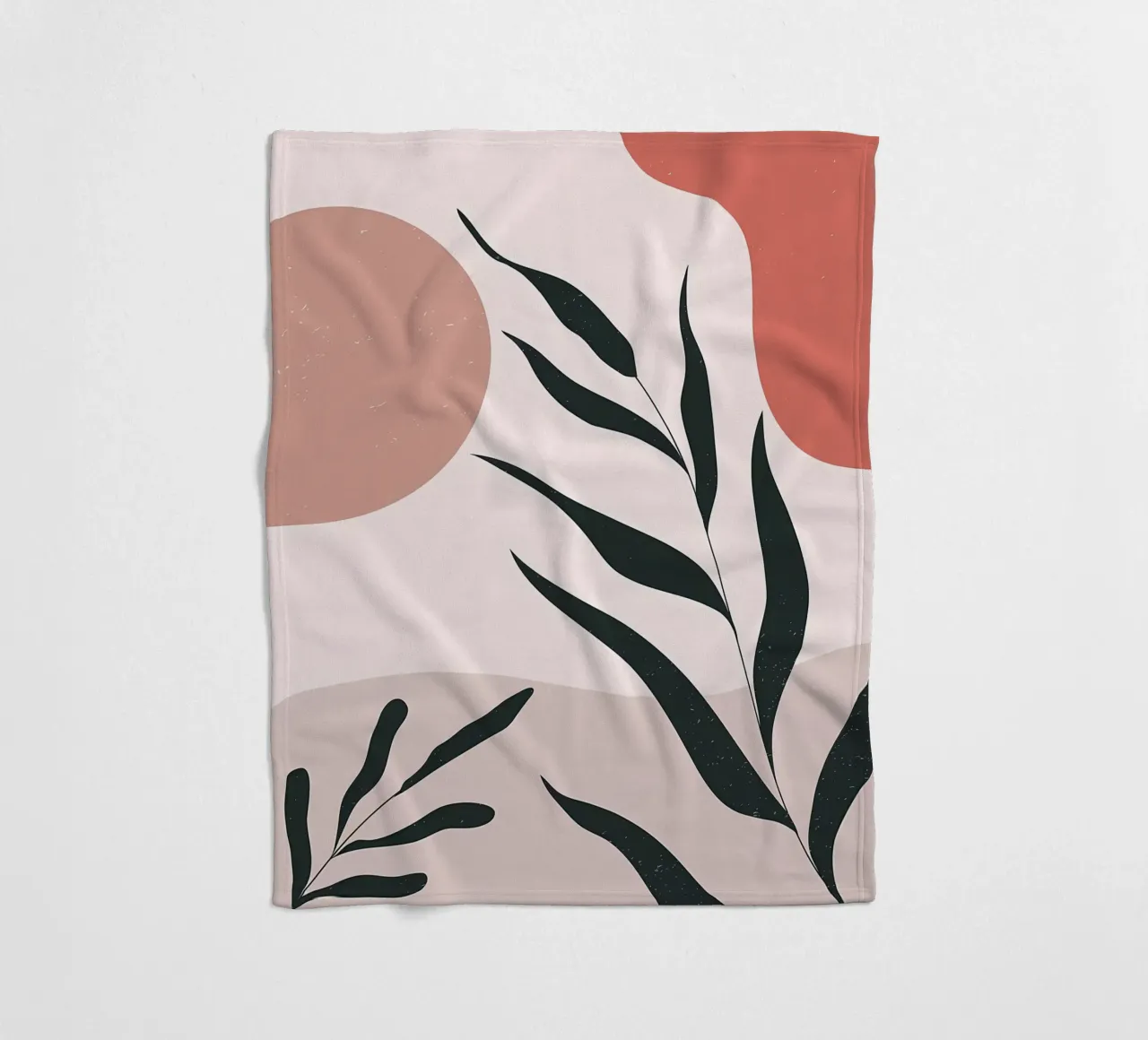 Abstract Minimal Boho Art fleece blanket by Locquinn Fuller