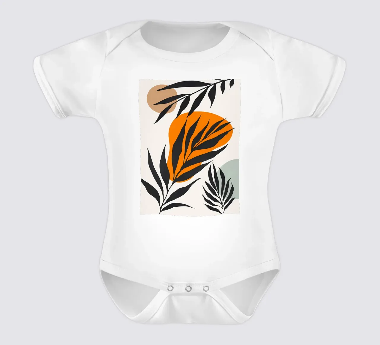 Floreale minimalista body neonato maniche corte da Locquinn Fuller