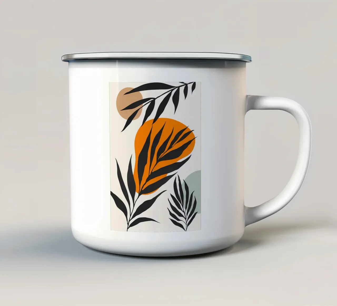 Floreale minimalista tazza in smalto da Locquinn Fuller