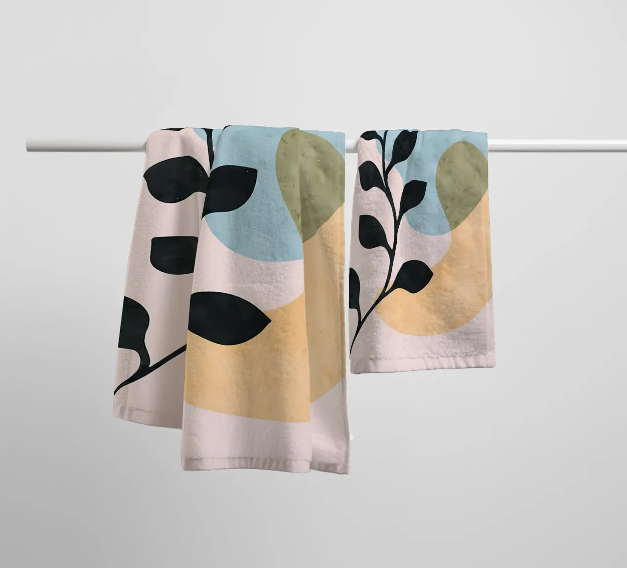 Foglie astratte asciugamano da bagno da Locquinn Fuller