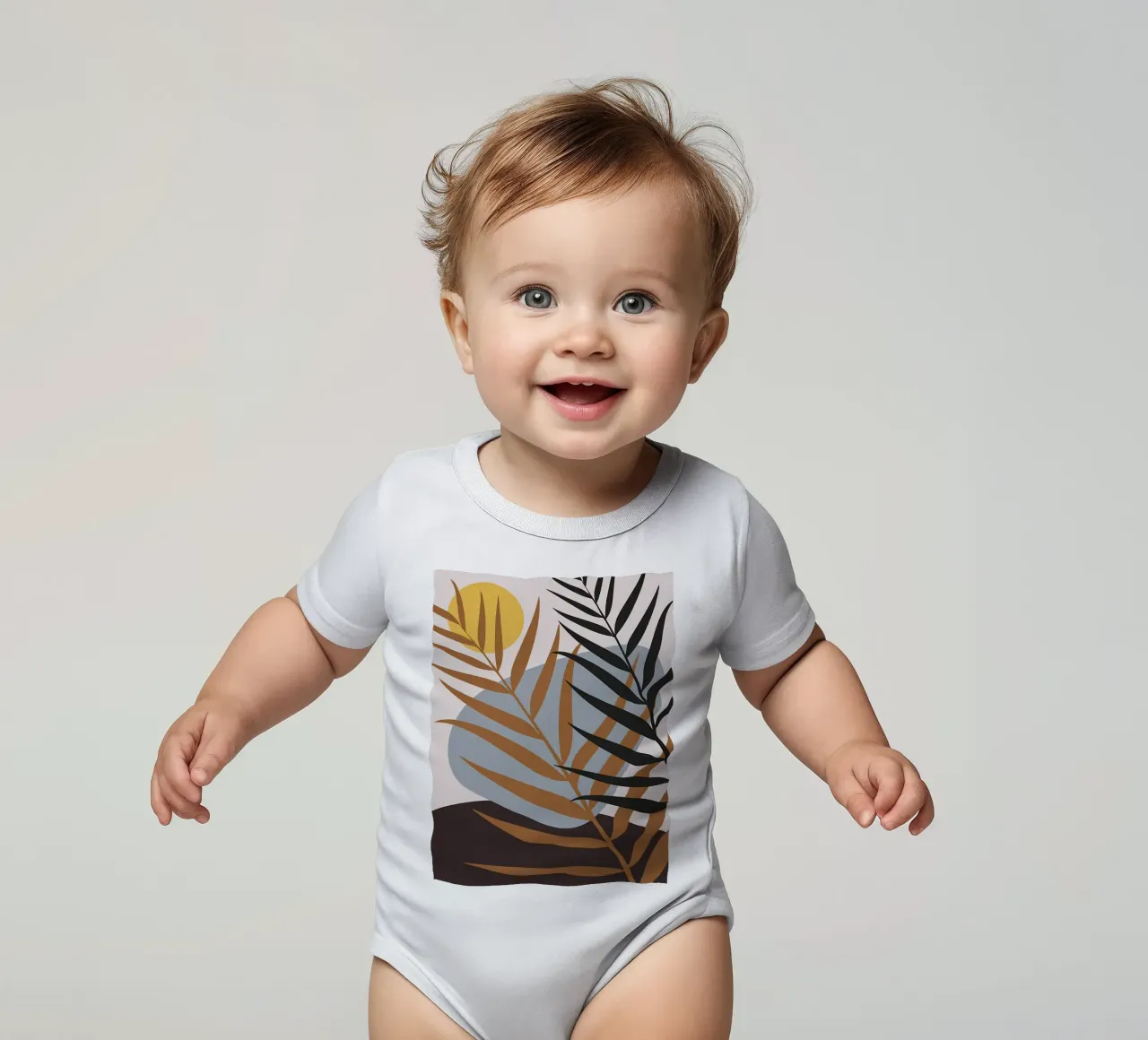 Tropicale body neonato maniche corte da Locquinn Fuller