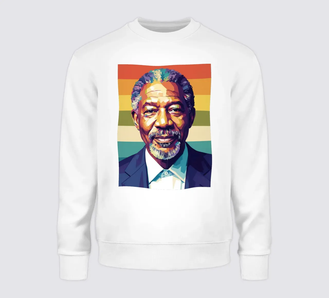 Morgan Freeman ritratto pop art felpa da Hantamrata