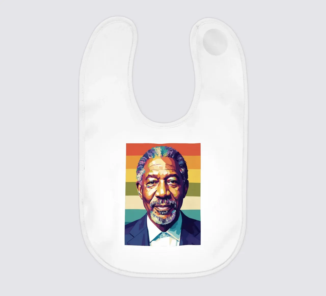 Morgan Freeman ritratto pop art bavaglino da Hantamrata
