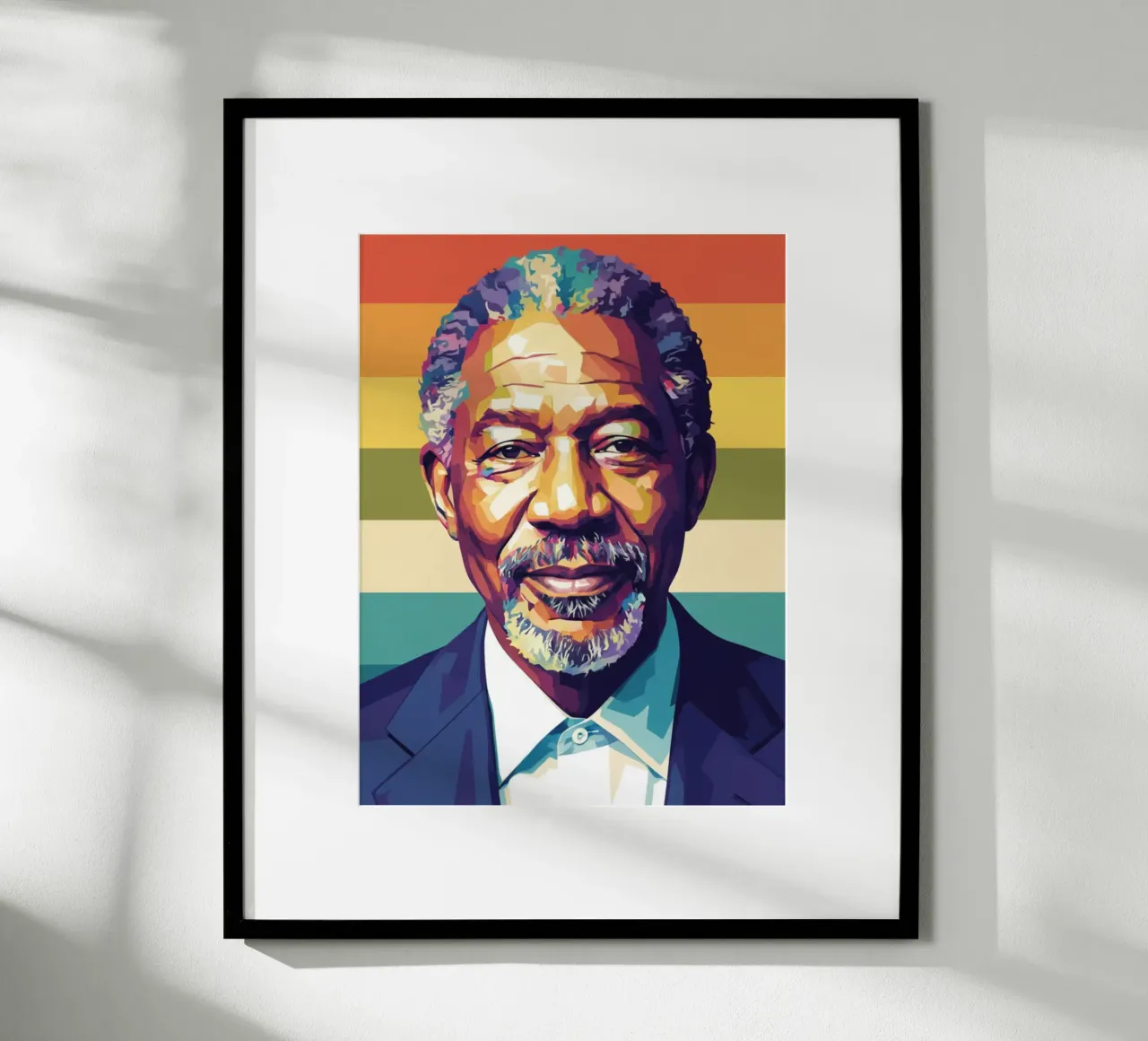 Morgan Freeman ritratto pop art carta hahnemühle da Hantamrata