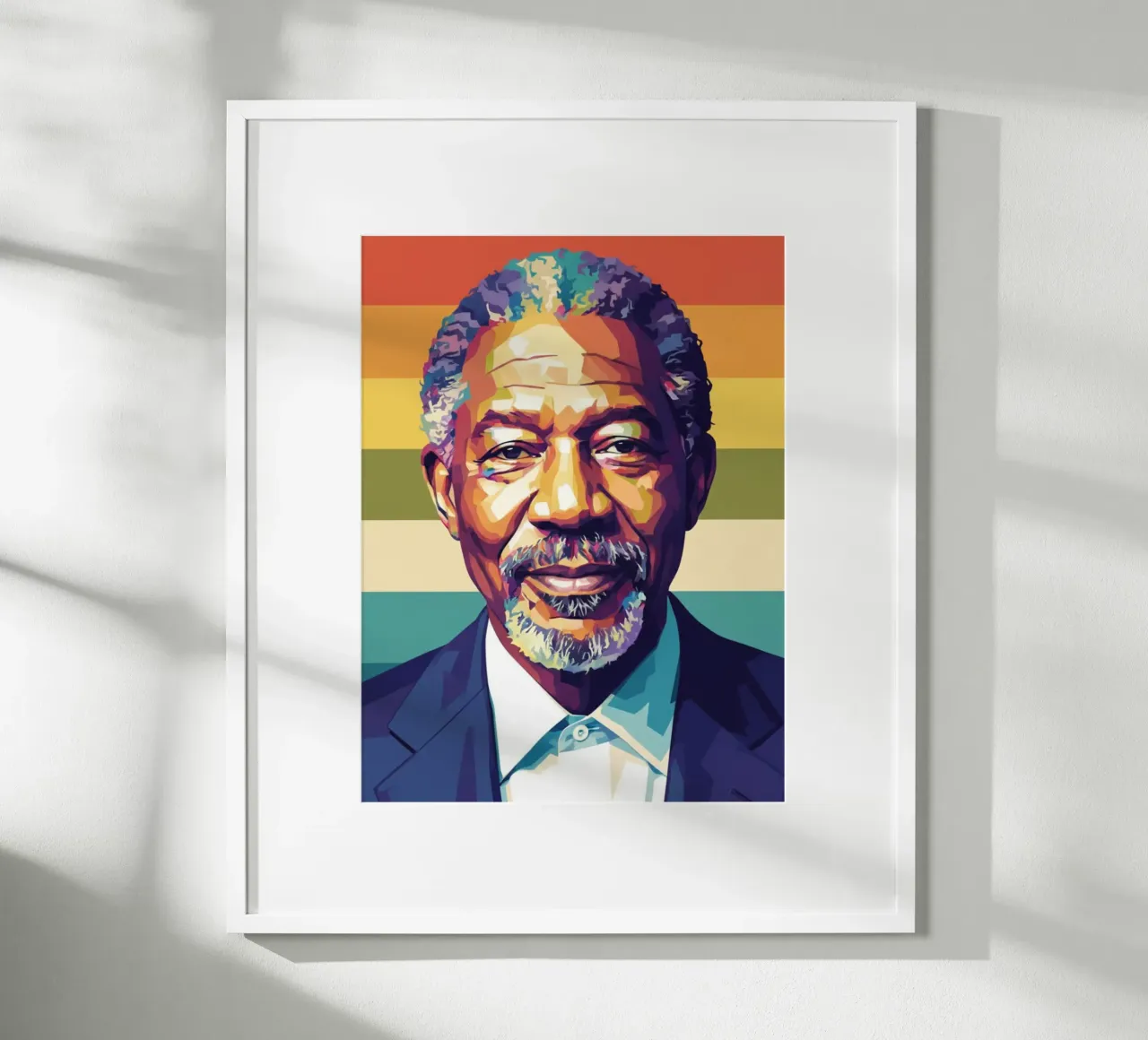Morgan Freeman ritratto pop art carta hahnemühle da Hantamrata