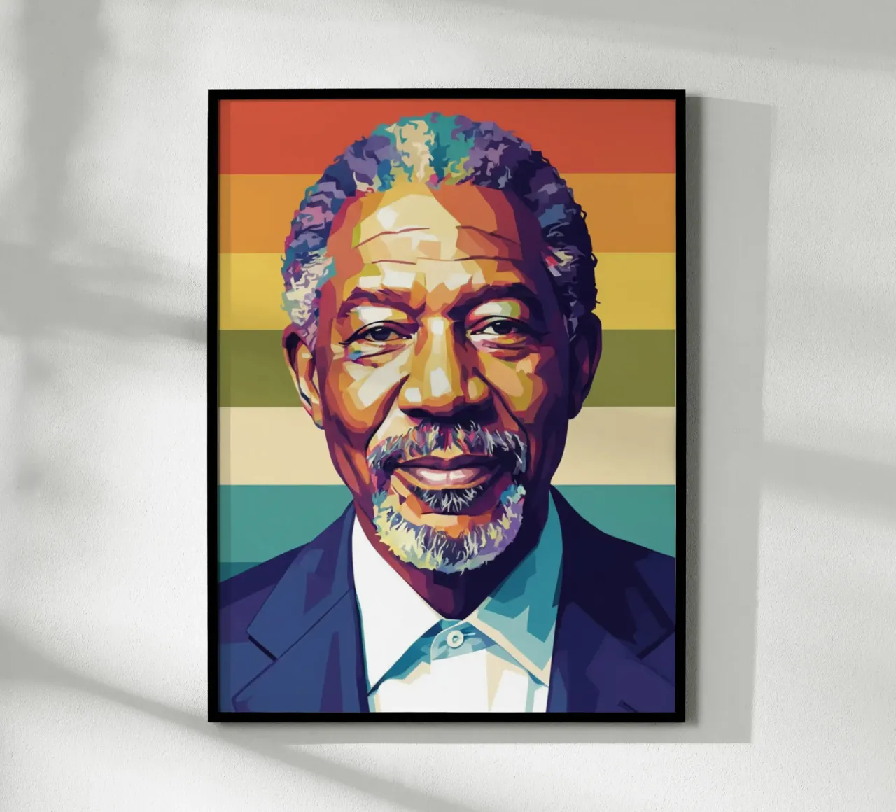 Morgan Freeman ritratto pop art carta hahnemühle da Hantamrata