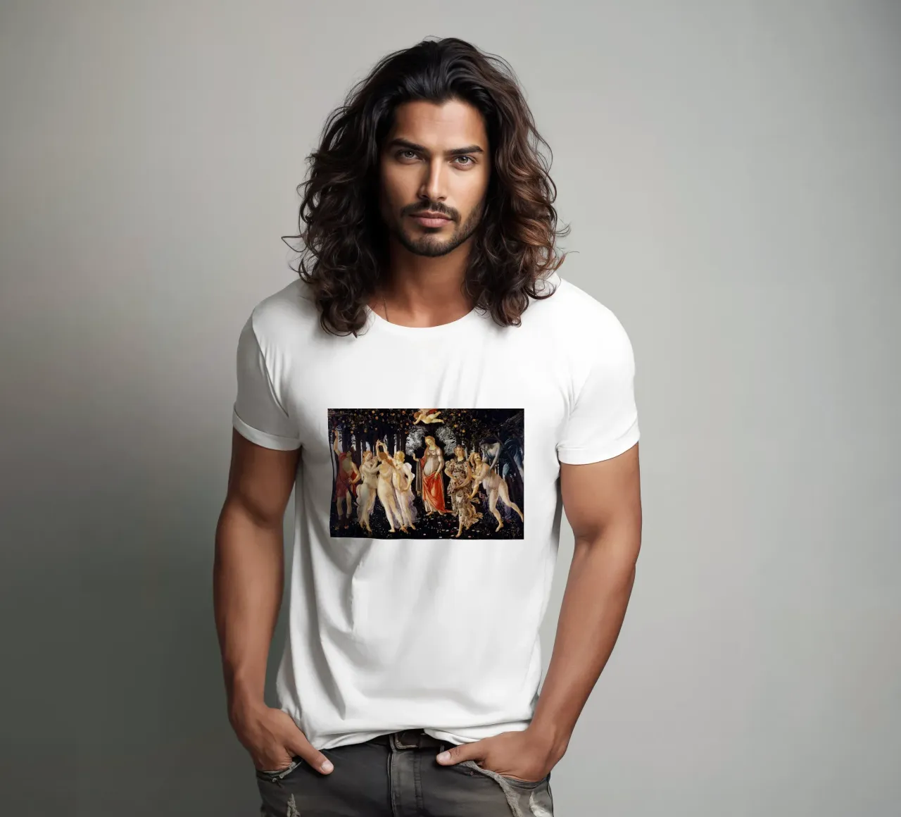 Sandro Botticelli’s Primavera (c. 1482) t-shirt da Jolie Prints