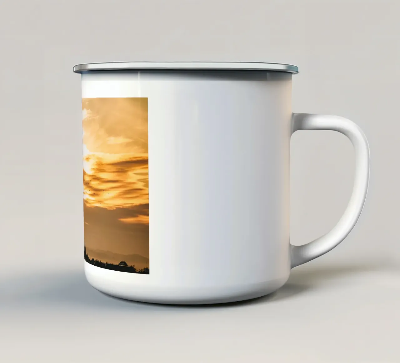 Stormo di uccelli all'alba - Dresda tazza in smalto da Bold and Retro