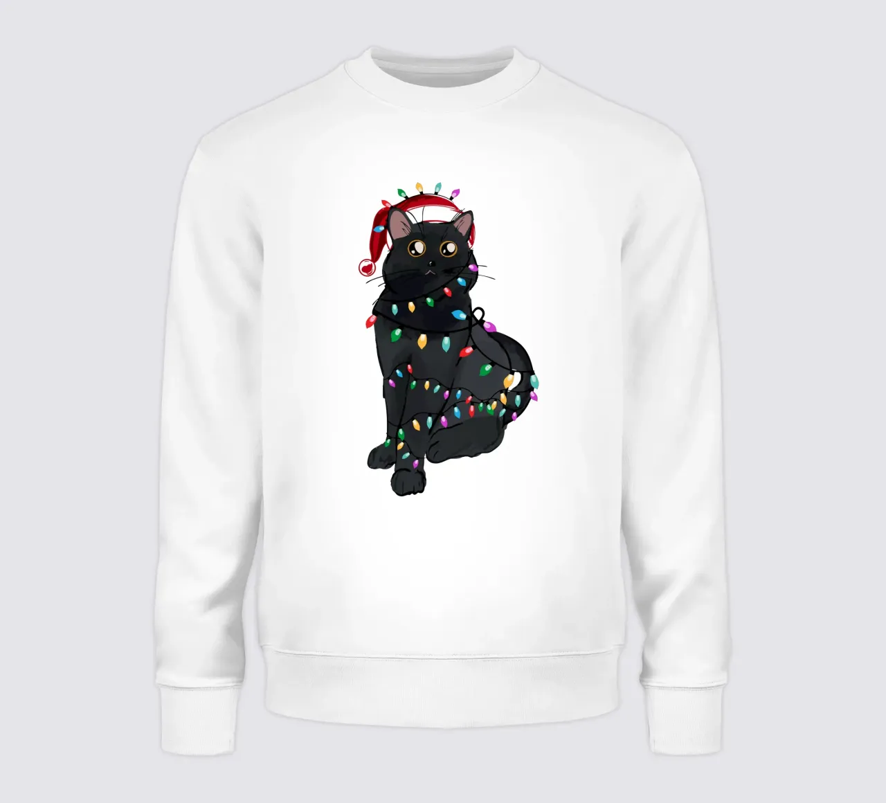 Luci di Natale del gatto nero felpa da EDMPROJECT