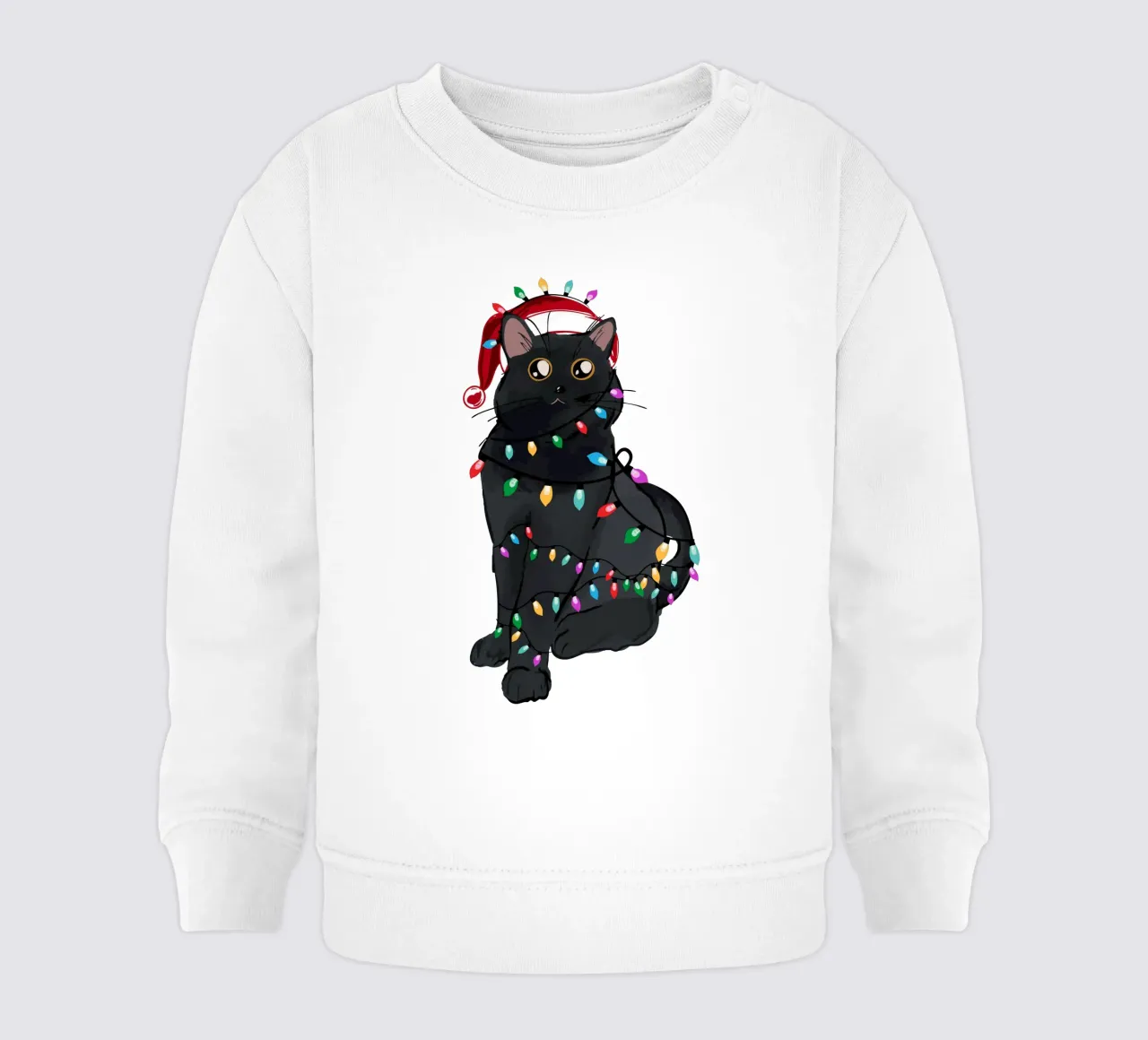 Luci di Natale del gatto nero felpa neonato da EDMPROJECT
