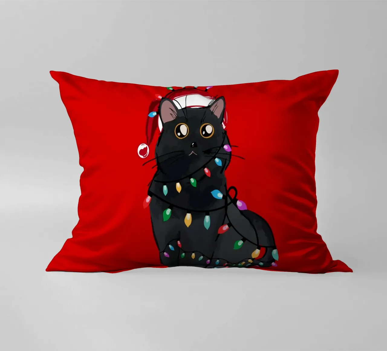 Luci di Natale del gatto nero cuscino da EDMPROJECT