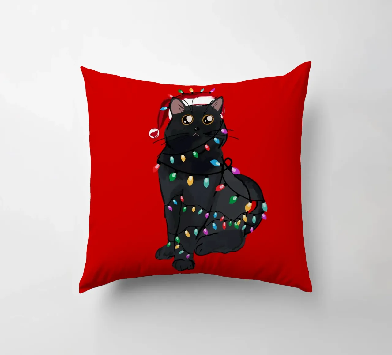 Luci di Natale del gatto nero cuscino da EDMPROJECT